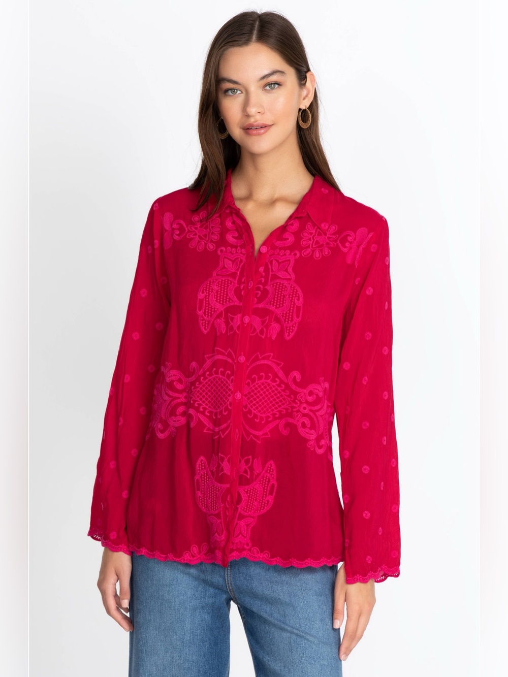 Johnny Was RUNSWICK LENNY BUTTON DOWN XS